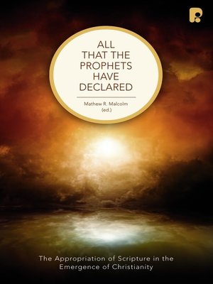 cover image of All that the Prophets Have Declared